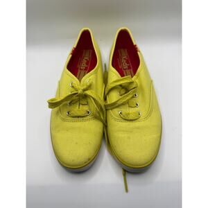 Women's Vintage Keds Champion CVO Canvas Sneakers in Neon Yellow